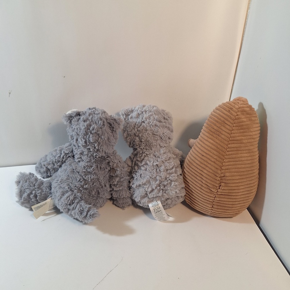 Carter's Just One You  Avocado / Hippo/ Gray Bear Plush Stuffed Animal Toy‎ 9" - Picture 3 of 8
